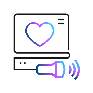 Symbol für ein Echokardiogramm