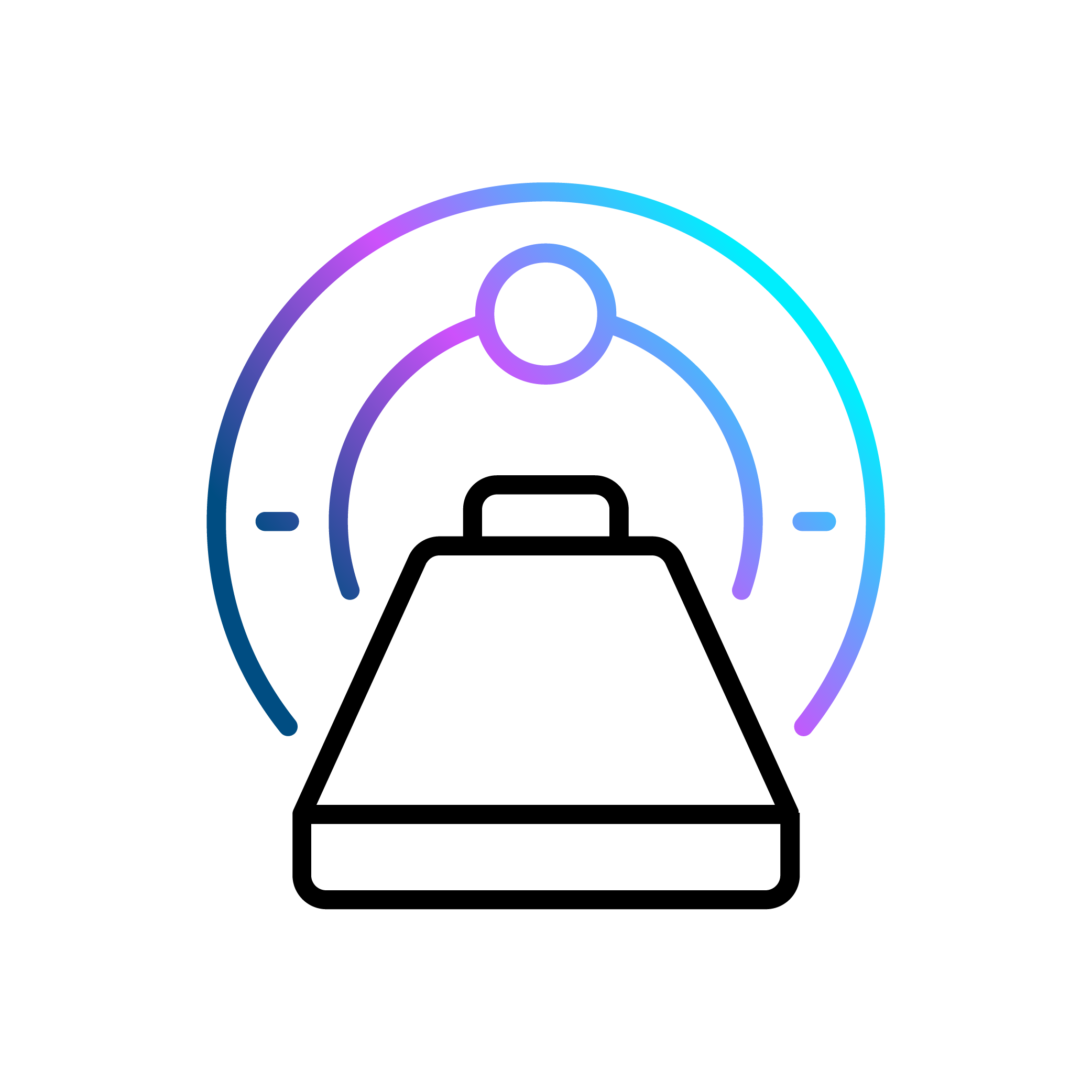 Symbol für einen Scanner, der zum Einsatz kommt, um ein genaueres Bild vom Herzen zu erhalten